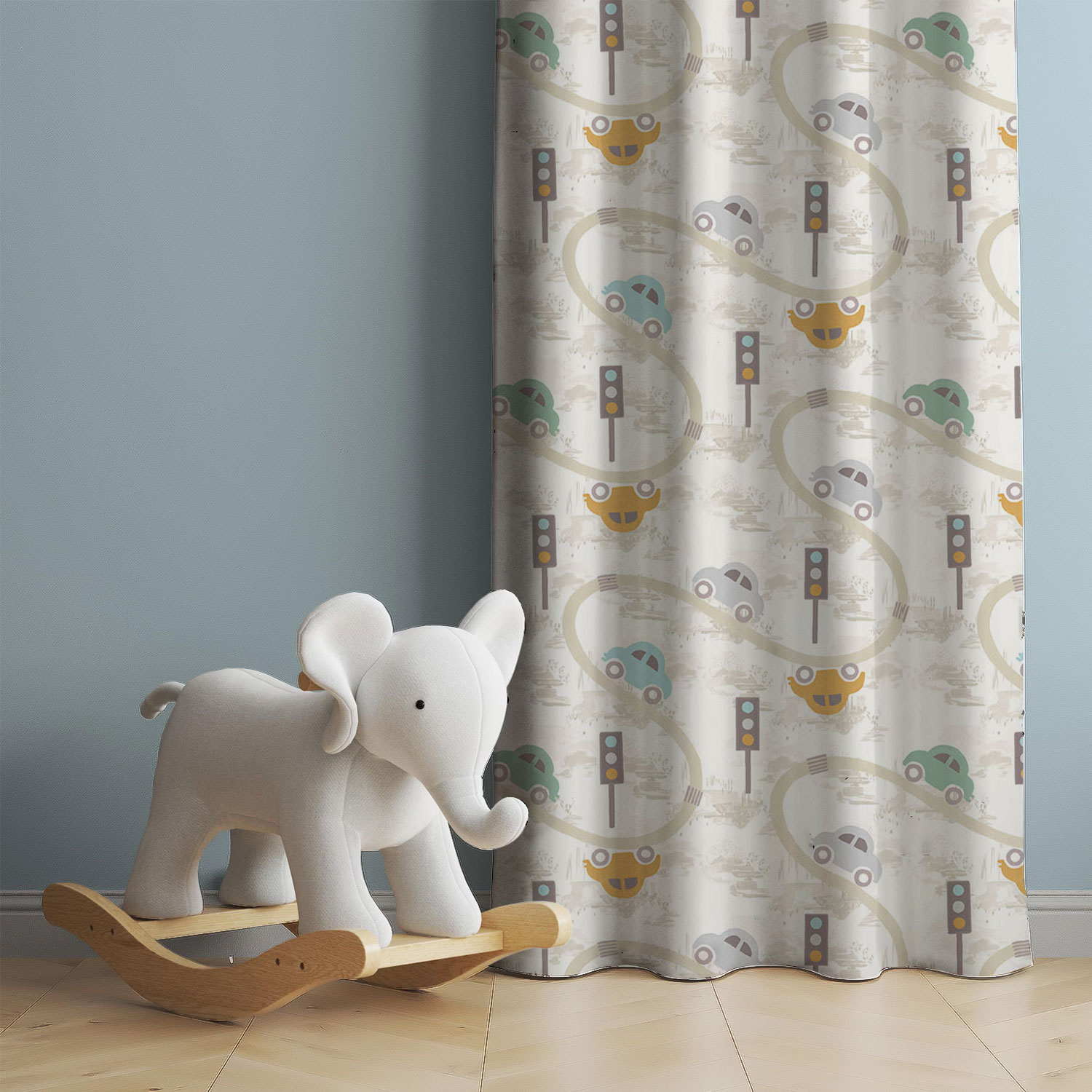Soft Road Trip Cotton Curtain